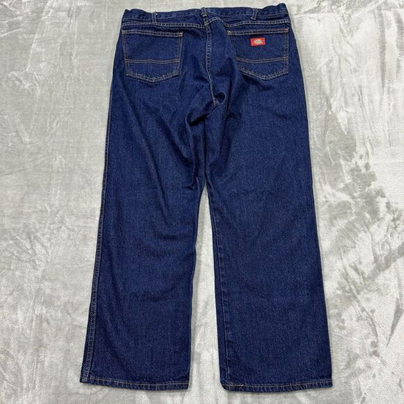 Dickies Jeans Mens 38x29 Blue Straight Leg Denim‎ Workwear Pockets Logo Outdoor - Picture 1 of 8